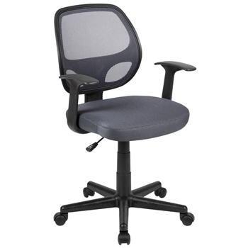 Basiko Mid-Back Mesh Swivel Ergonomic Office Chair with Arms 