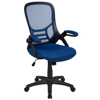 High Back Mesh Ergonomic Swivel Office Chair with Frame with Flip-up Arms 