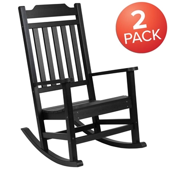 Black Wood Rocking Chair
