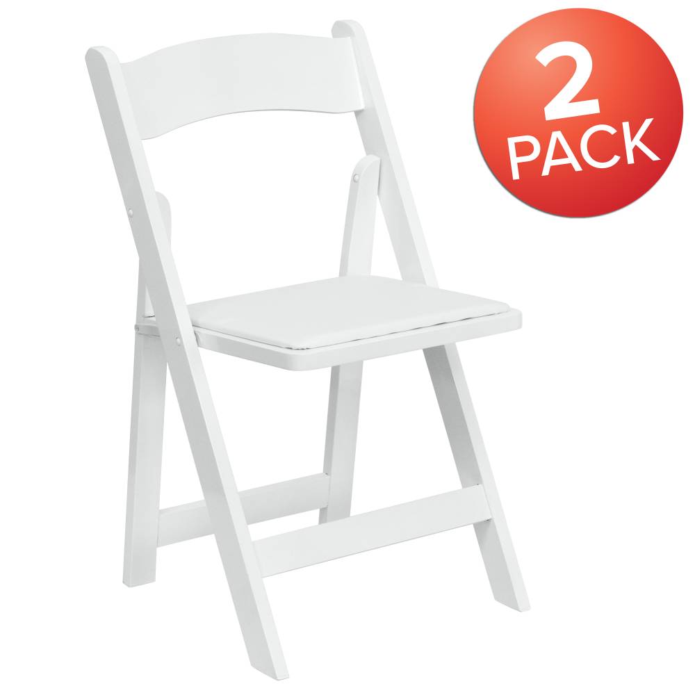 White Wood Folding Chair