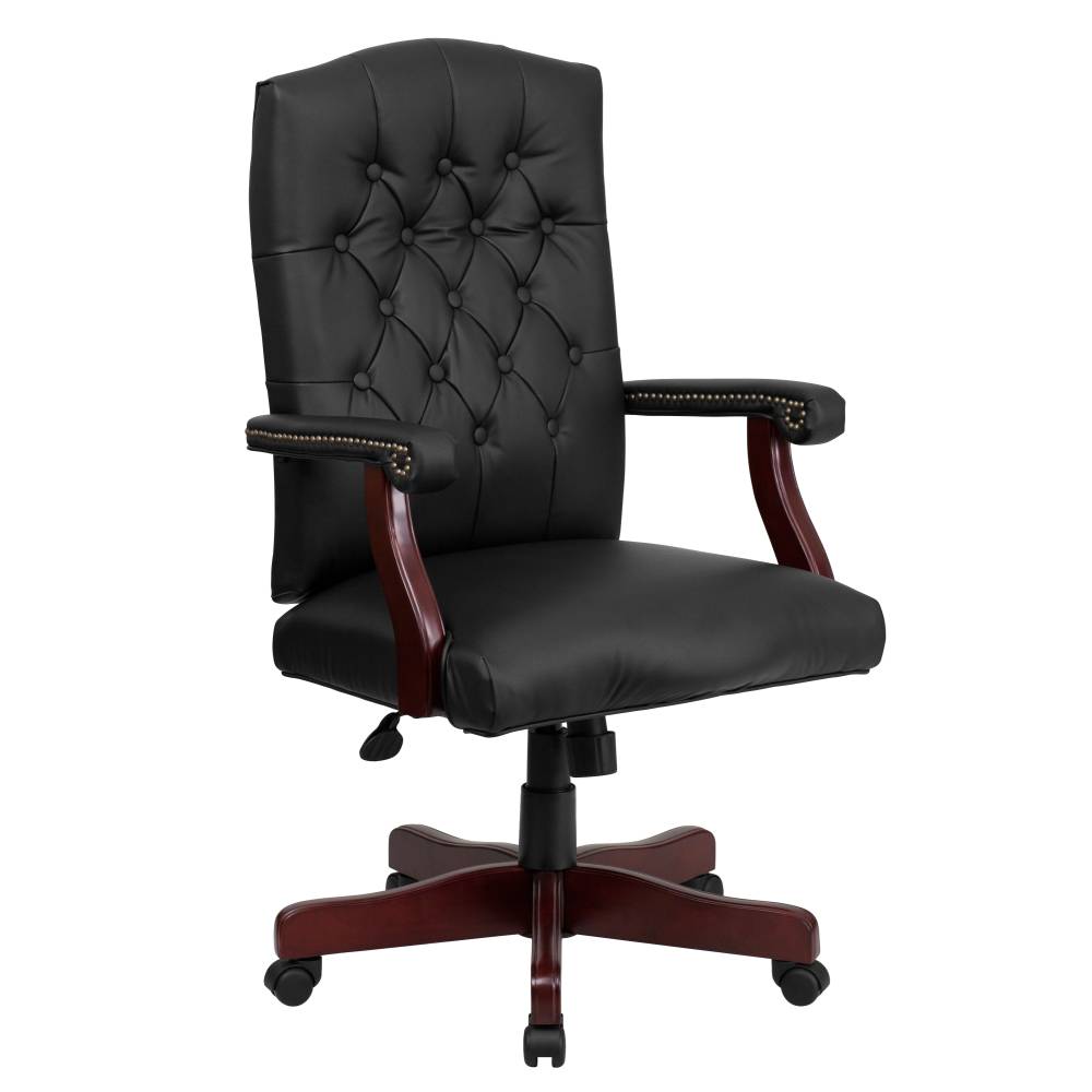 Black High Back Leather Chair