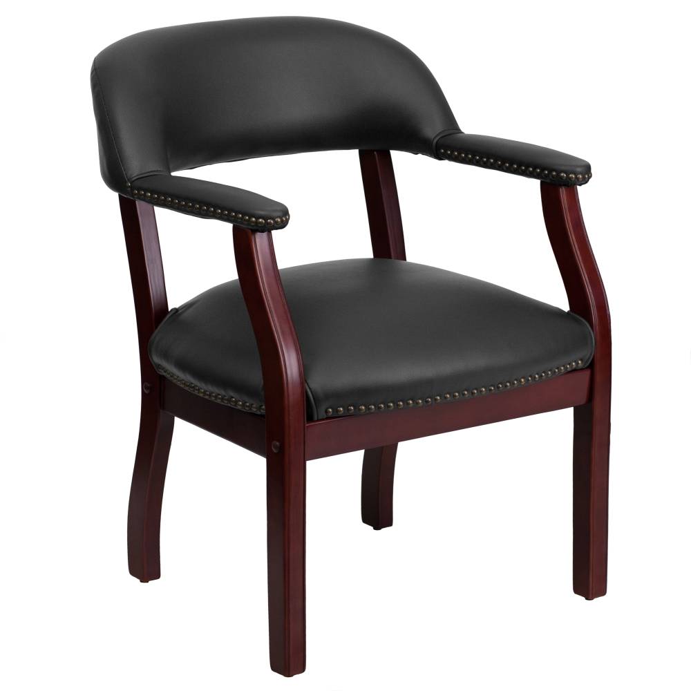 Black Vinyl Guest Chair