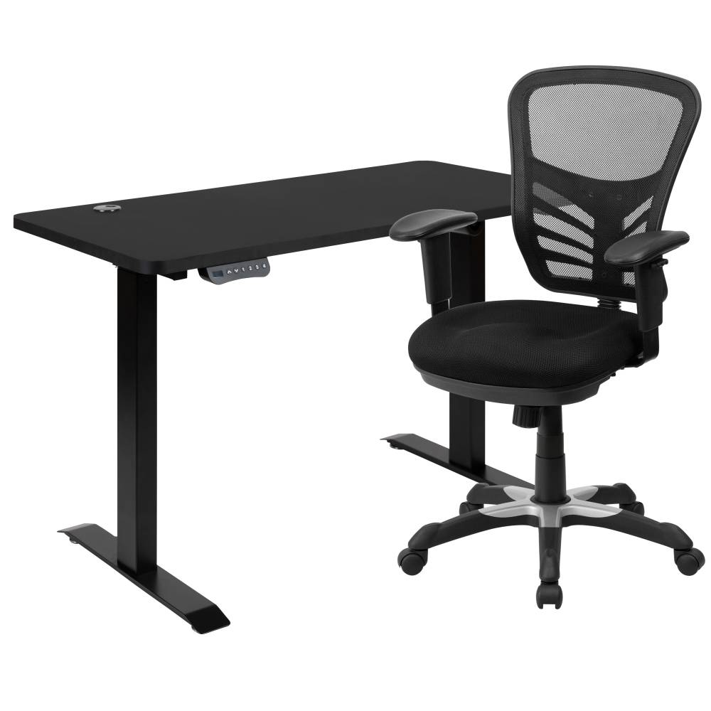 Black Standing Desk & Chair