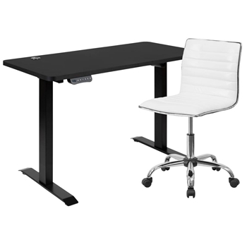 Black Standing Desk & Chair