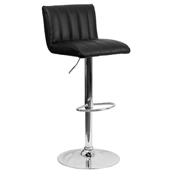 Black Vinyl Barstool