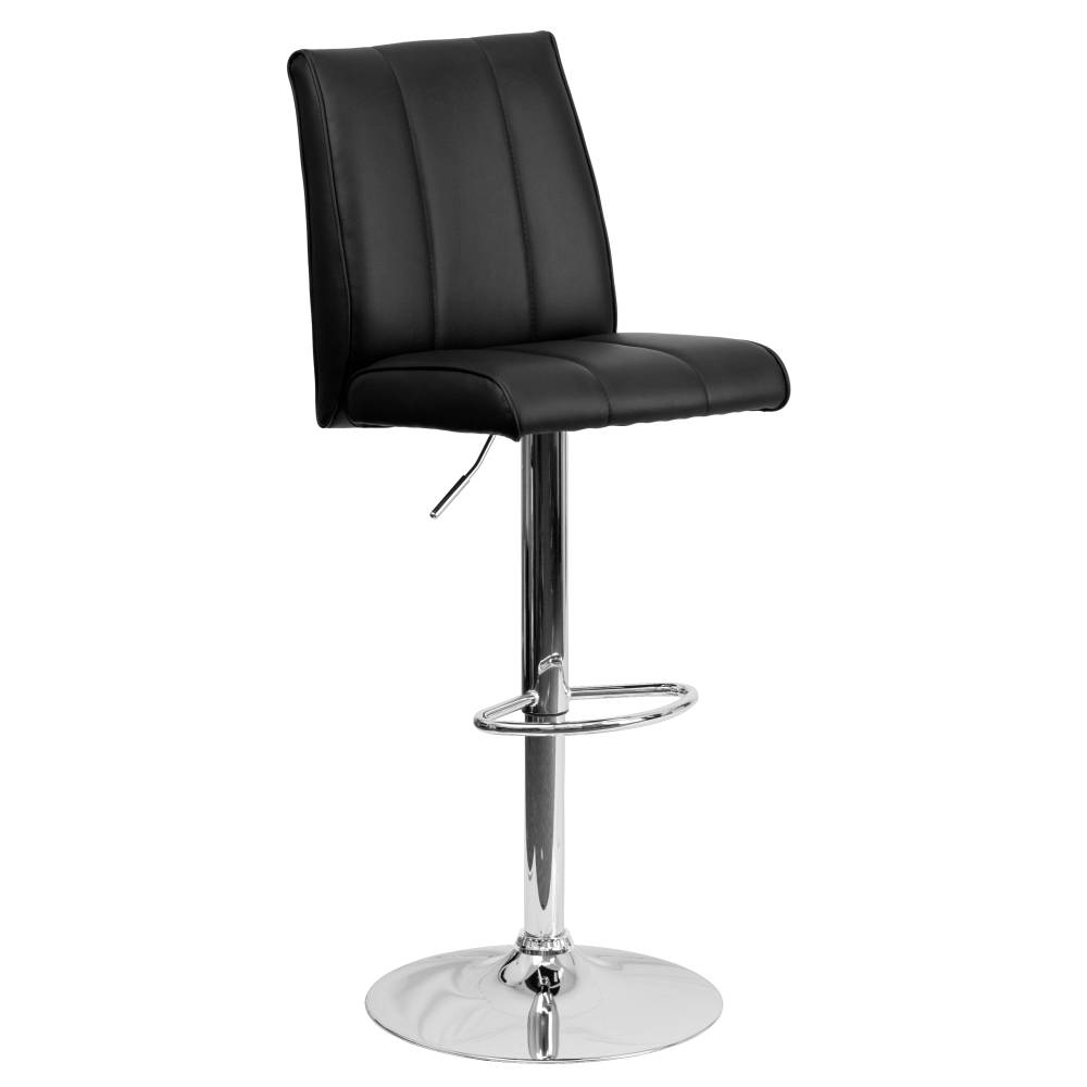 Black Vinyl Barstool