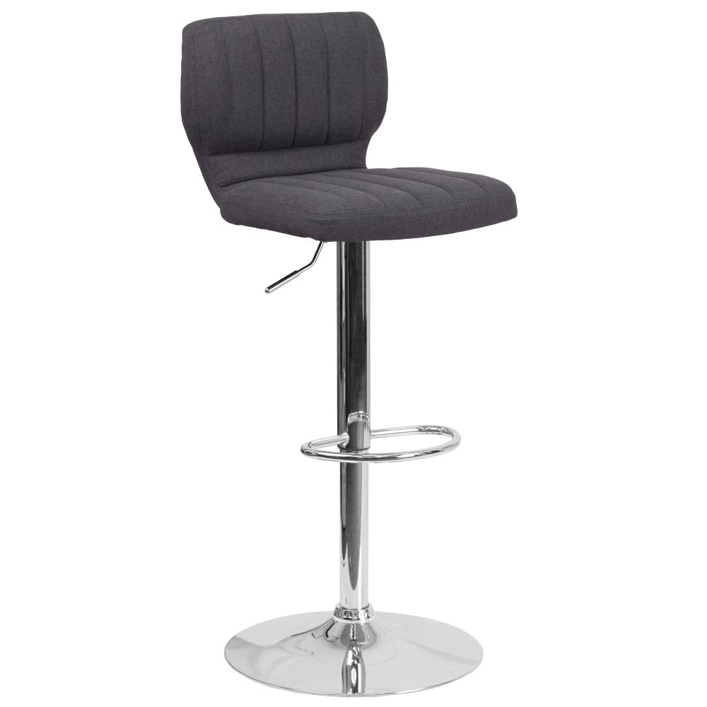 Charcoal Fabric Barstool