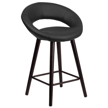 24"H Black Vinyl Counter Stool