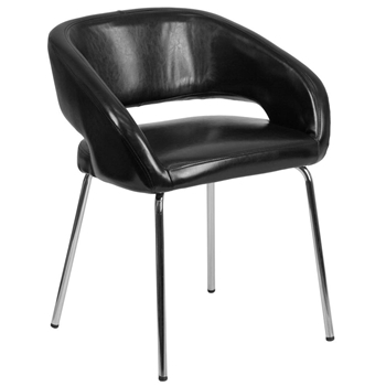 Black Leather Side Chair