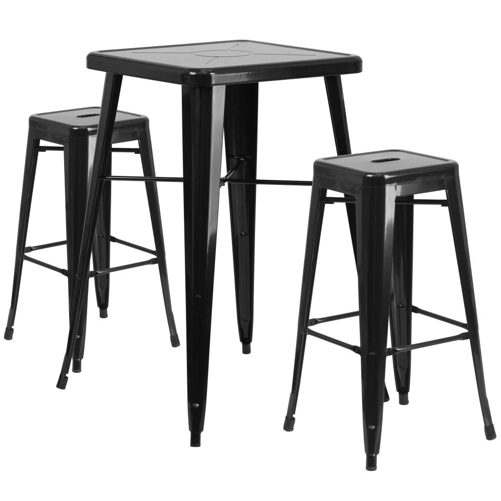 23.75SQ Black Metal Bar Set