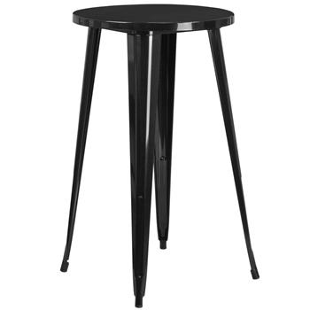 24RD Black Metal Bar Table