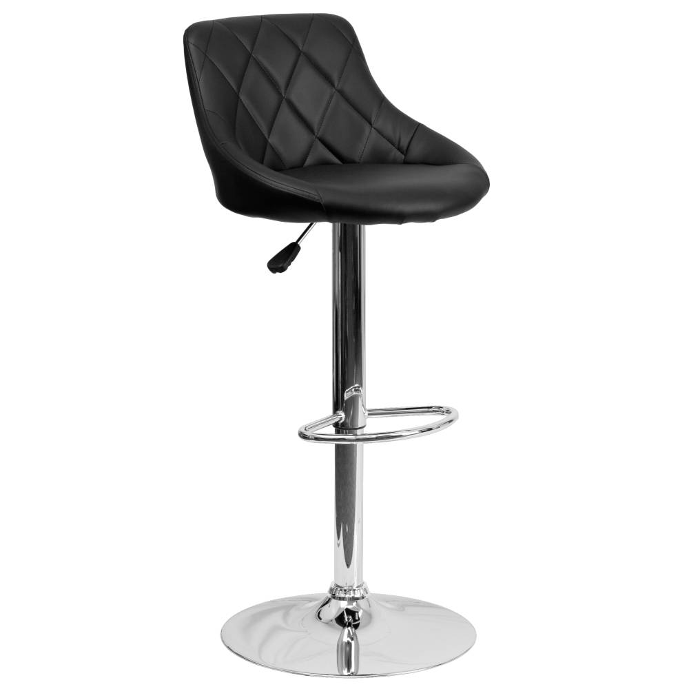 Black Vinyl Barstool