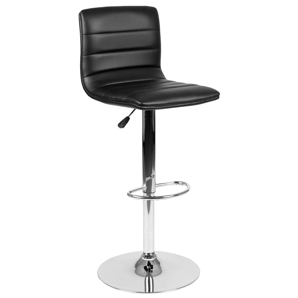 Black Vinyl Barstool