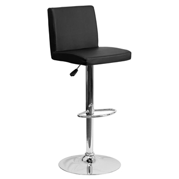 Black Vinyl Barstool