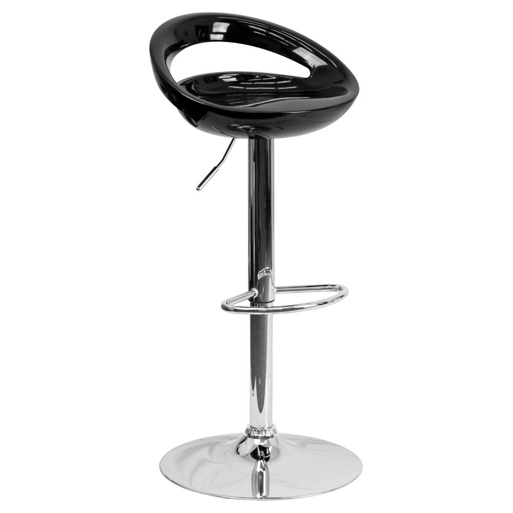 Black Vinyl Barstool