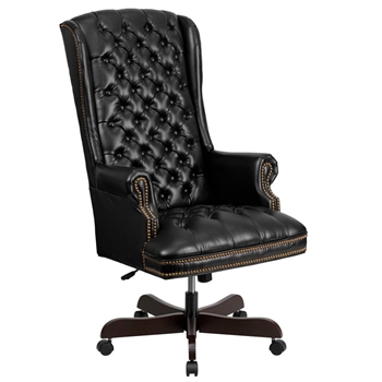 Black High Back Leather Chair