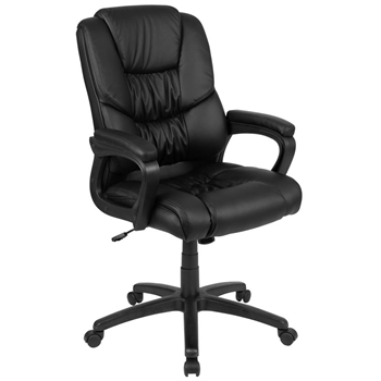 Black Big & Tall Leather Chair