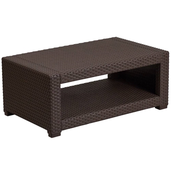 Chocolate Rattan Coffee Table