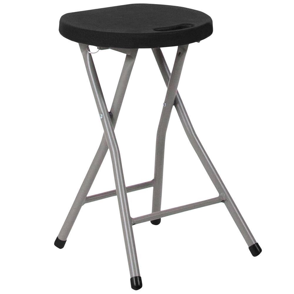 Black Plastic Foldable Stool