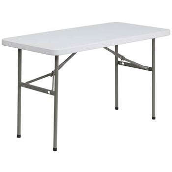 24x48 White Plastic Fold Table