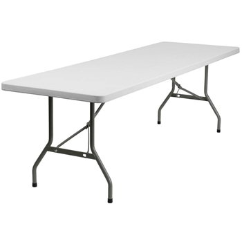 30x96 White Plastic Fold Table