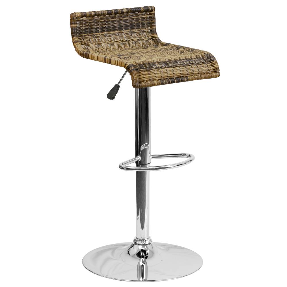 Wicker Adjustable Height Stool