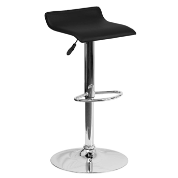 Black Vinyl Barstool