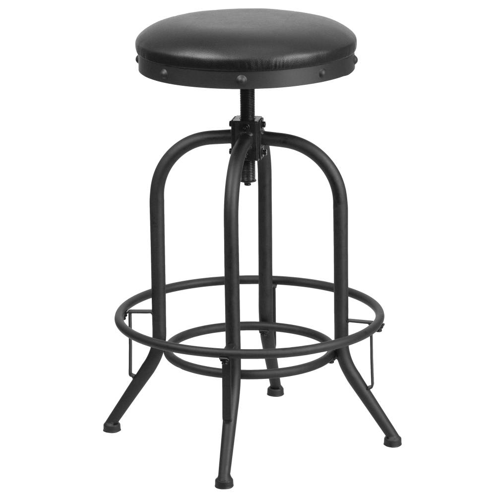 30"H Black Swivel Lift Stool