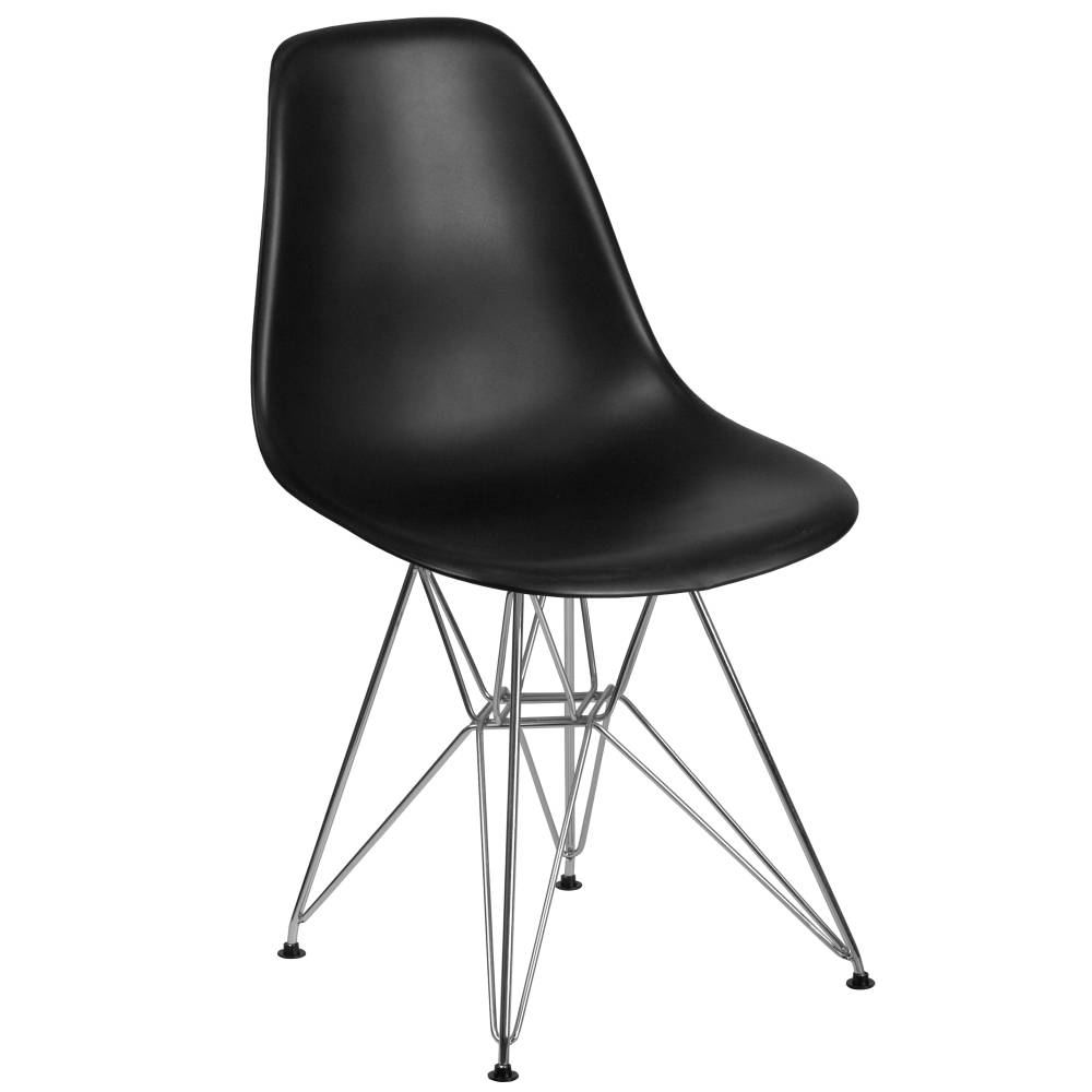 Black Plastic/Chrome Chair