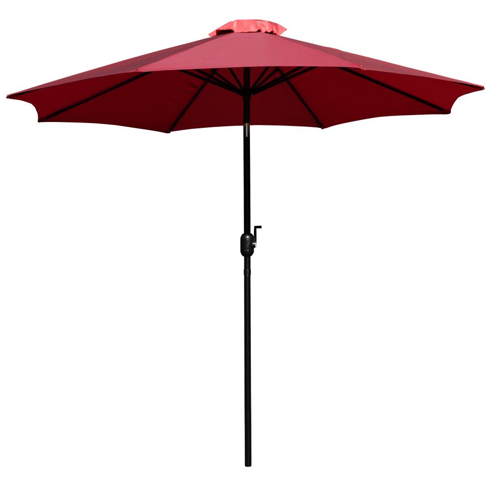 Red 9 FT Round Patio Umbrella