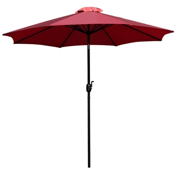 Red 9 FT Round Patio Umbrella