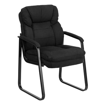 Black Microfiber Side Chair