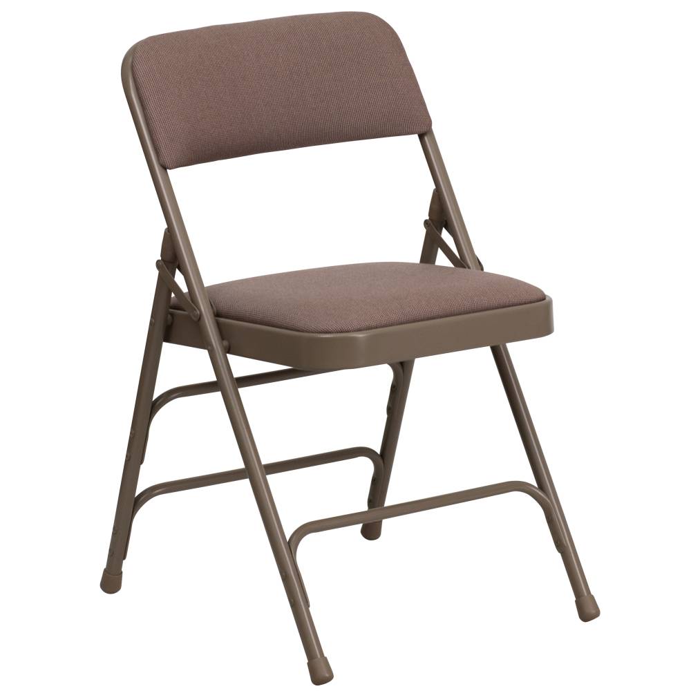 Beige Fabric Folding Chair