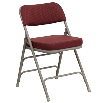 Burgundy Fabric Folding Chair