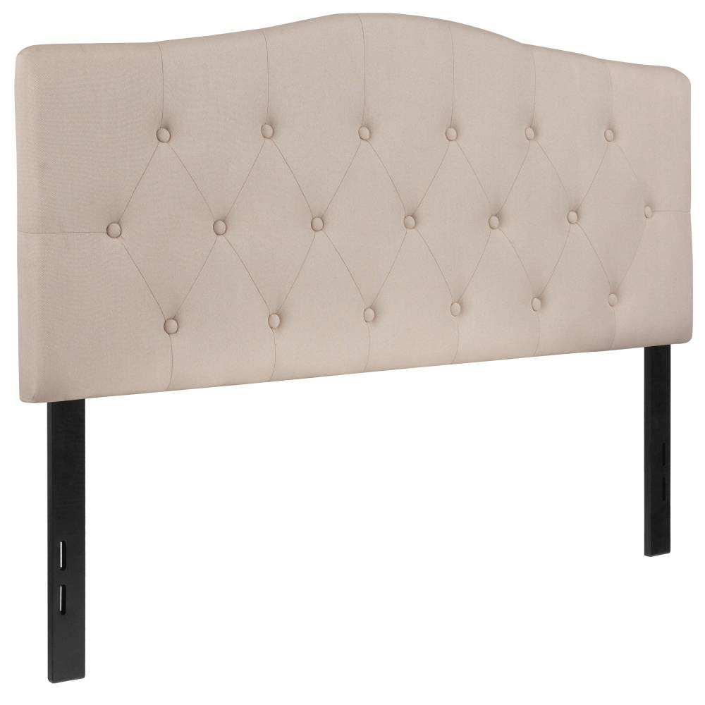 Full Headboard-Beige Fabric