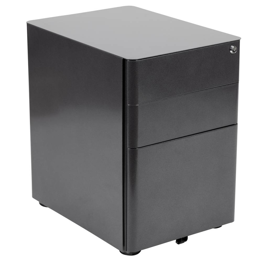 3-Drawer Filing Cabinet-Black