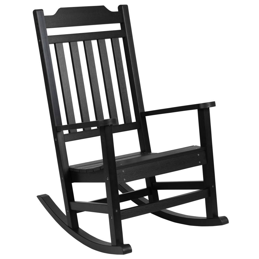 Black Wood Rocking Chair