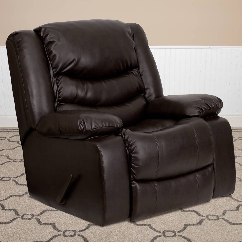 Brown Leather Rocker Recliner