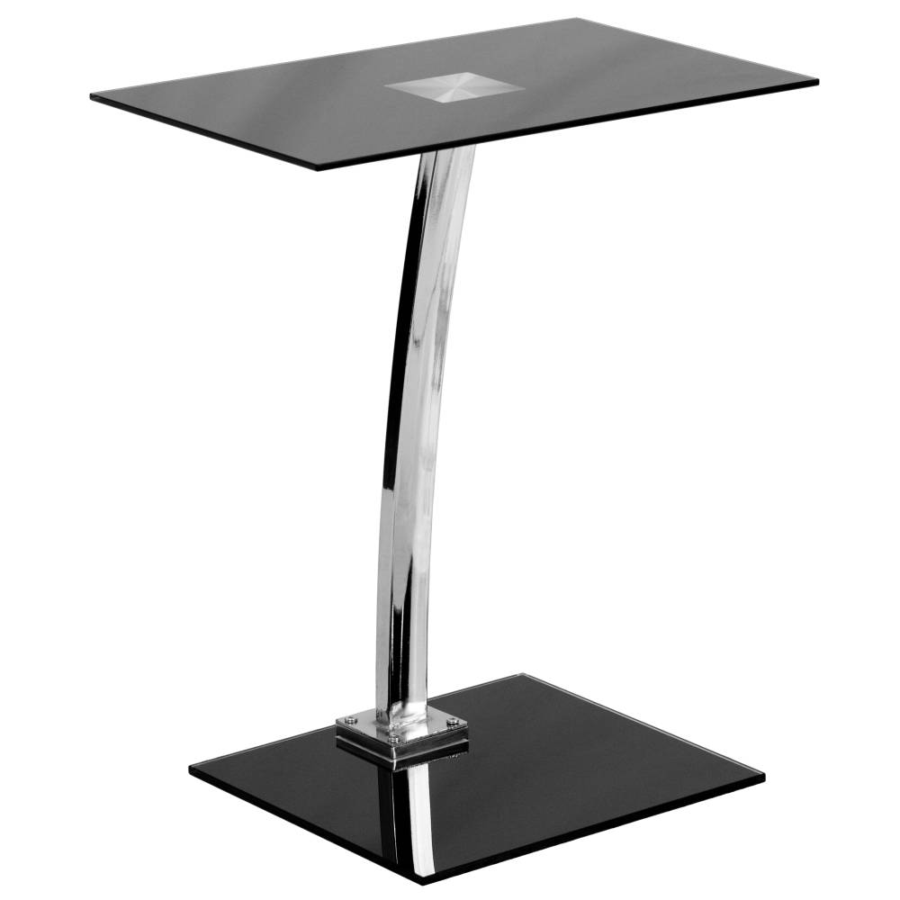 Silk Black Glass Laptop Desk