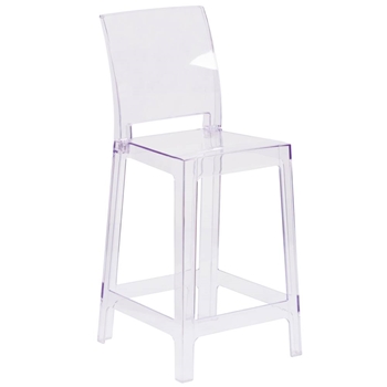 Square Back Ghost Stool