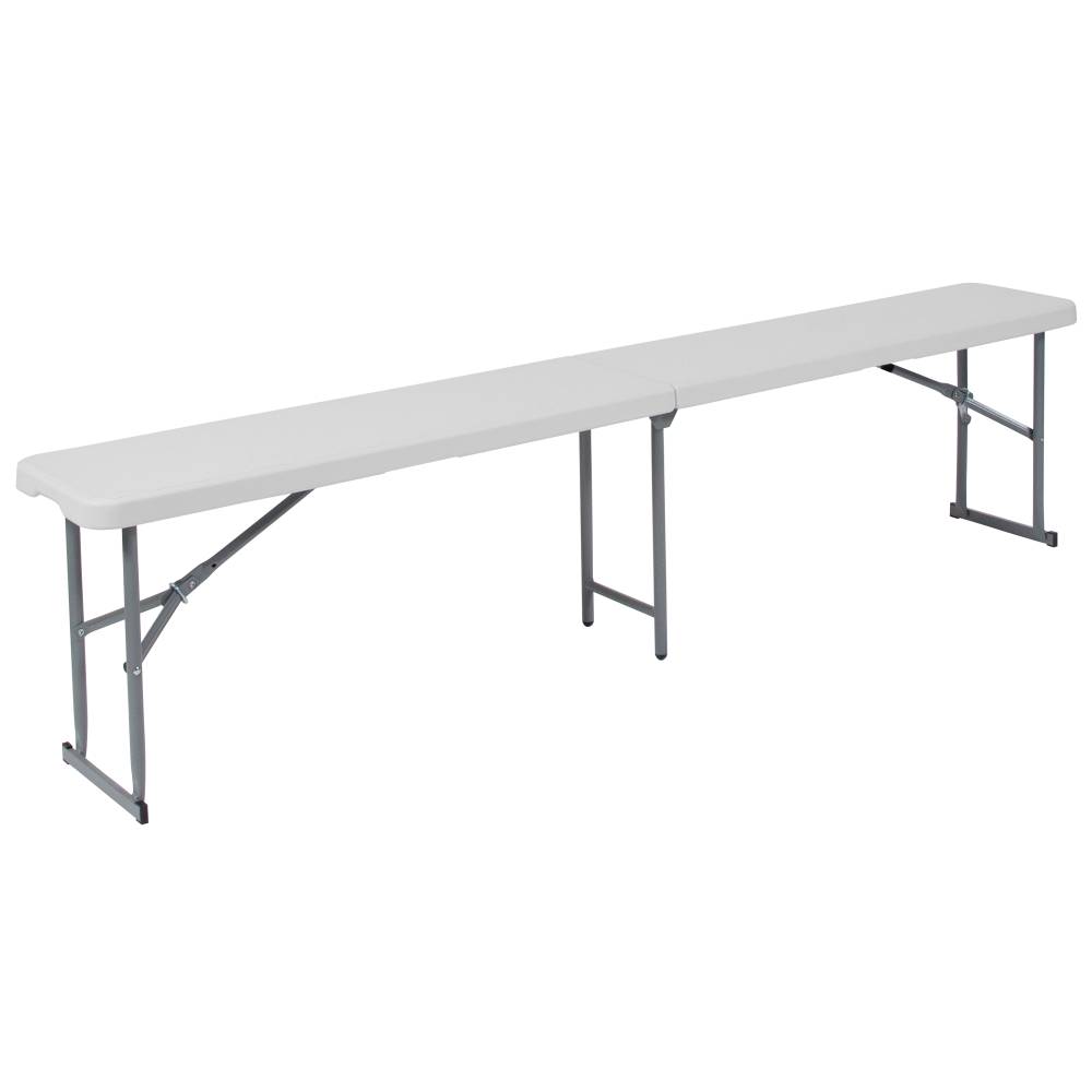 10.25x71 White Folding Bench