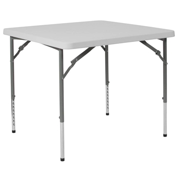 34SQ White Plastic Fold Table