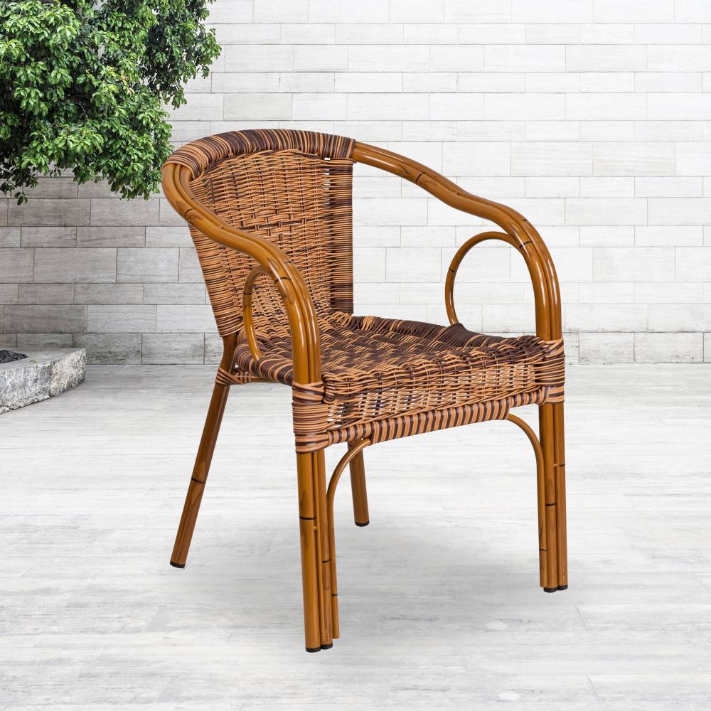 Brown Rattan Bamboo Chair