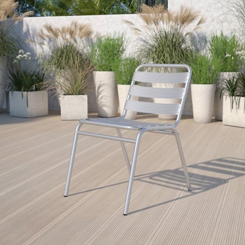 Aluminum Slat Back Chair