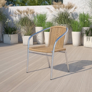 Beige Rattan Aluminum Chair