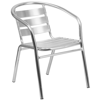 Aluminum Slat Back Chair