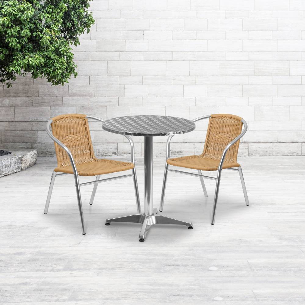 23.5RD Aluminum Table/2 Chairs