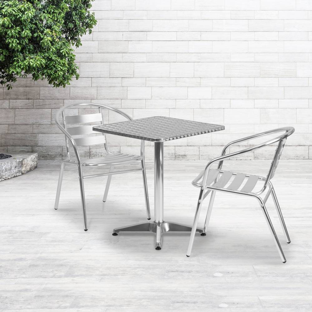 23.5SQ Aluminum Table Set