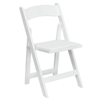 White Wood Folding Chair