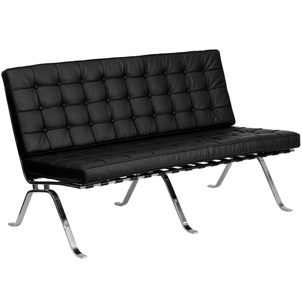 Black Leather Loveseat